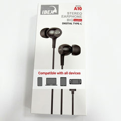 IBEX A10 Type-C Stereo Earphones with Big Sound & Mic