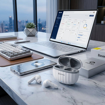 ZORO White TWS Wireless Earbuds – Premium Bluetooth Earbuds with Crystal Clear Sound & Long Battery Life