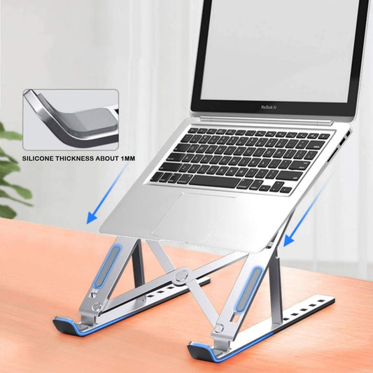 Creative Folding Laptop Stand Adjustable Portable – Ergonomic Aluminium Laptop Stand for Better Comfort & Cooling