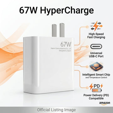 Xiaomi 67W Type-C HyperCharge Power Adapter (EU Plug) – Original Super Fast Charger for Xiaomi, Redmi, POCO & USB-C Devices