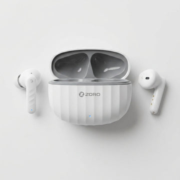 ZORO White TWS Wireless Earbuds – Bluetooth Earphones for Music, Calls & Everyday Comfort