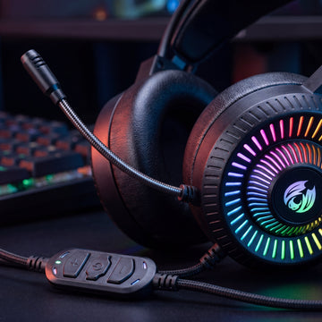 G900 RGB Gaming Headset – Wired Stereo Gaming Headphones with RGB Lights & Noise Cancelling Microphone