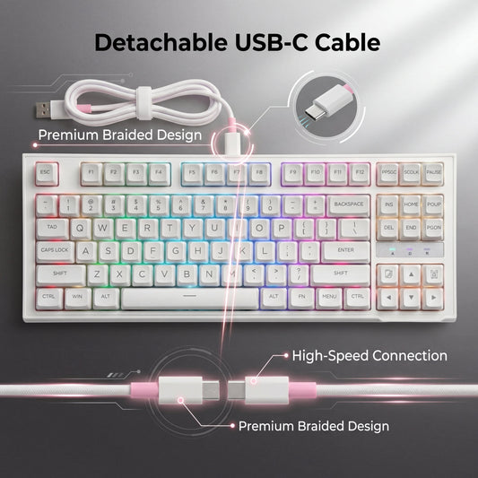 Langyan RGB Mechanical Gaming Keyboard – Compact TKL Mechanical Keyboard for Gaming, Typing & Productivity