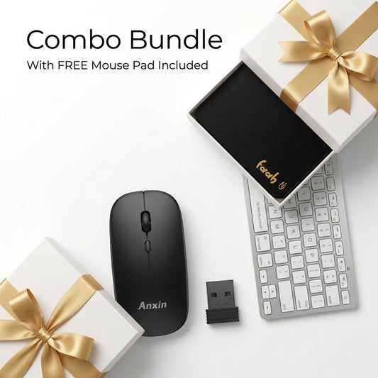 Wireless Keyboard & Mouse Combo with FREE Mouse Pad – Complete Productivity & Gaming Setup