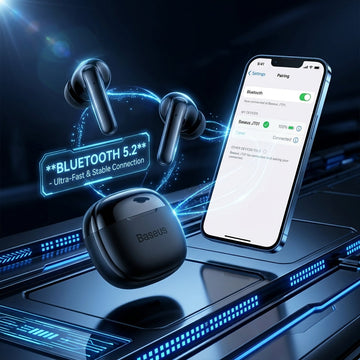 Baseus JT01 ANC Wireless Earbuds – Premium Noise Cancelling Earbuds with Crystal Clear Sound & Long Battery Life