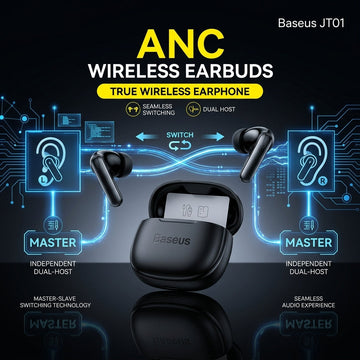 Baseus JT01 ANC Wireless Earbuds – Premium Noise Cancelling Earbuds with Crystal Clear Sound