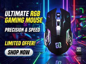 RGB Gaming Mouse V6 Wireless LED Backlit 3200 DPI Ergonomic Gaming Mouse for PC & Laptop