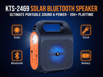 KTS-2469 Solar Bluetooth Speaker with Torch Light – The Ultimate Portable Outdoor Speaker