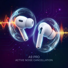 A9 Pro Wireless Earbuds with Smart LCD Touch Screen Bluetooth 5.4