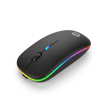 HP W10 Wireless Rechargeable RGB Gaming Mouse – Silent Click Ultra Slim Adjustable DPI Mouse