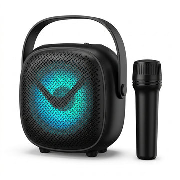 GTS 2008 Wireless Bluetooth Karaoke Speaker with Voice Changer Mic | Portable RGB Party Speaker