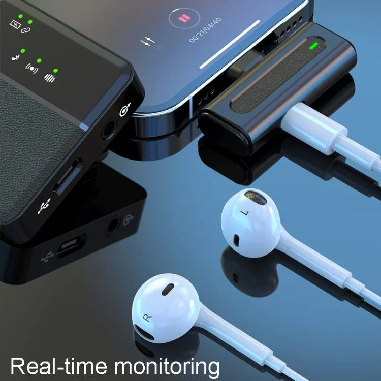 SX8 Type-C Wireless Lavalier Microphone Noise Cancelling Mini Mic for Vlogging & Interviews
