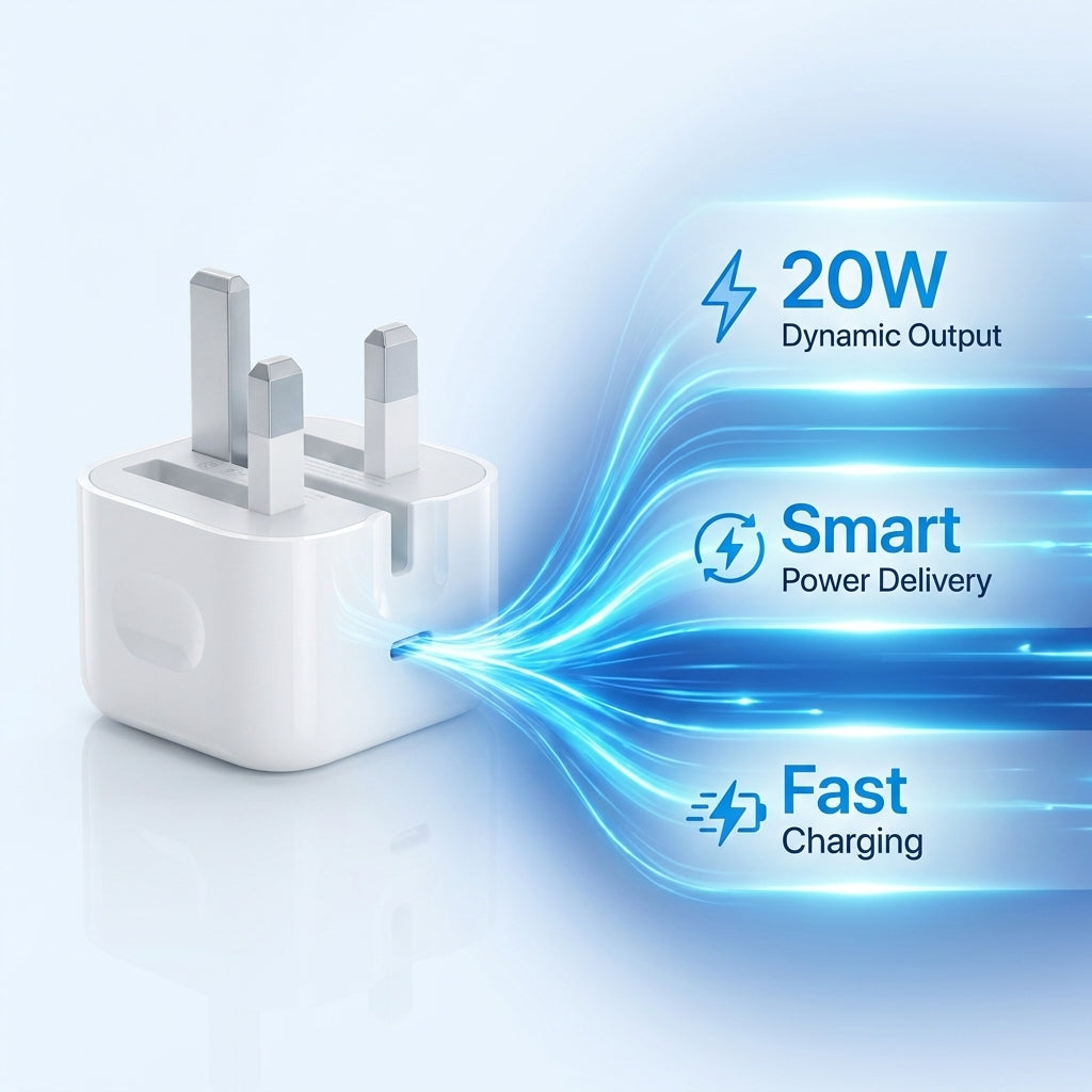 Apple 20W USB-C Power Adapter 3 PIN Fast Wall Charger White for iPhone & iPad