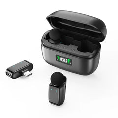 MINI8 RTS Dual Wireless Lavalier Microphone Type-C Noise Cancelling Condenser Mic