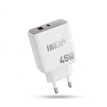 IBEX-06 45W Fast Charger Dual Port (USB-A + USB-C) with 1M Type-C Cable