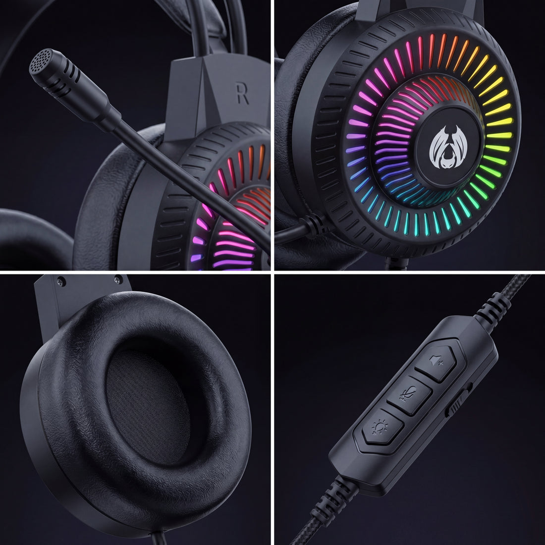 G900 RGB Gaming Headset with Noise Cancelling Mic & 50mm Stereo Drivers