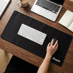 Premium Wireless Desk Bundle: Bluetooth Keyboard + Rechargeable RGB Mouse + Extra-Large Suede Mat