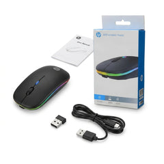 HP W10 Wireless Rechargeable RGB Gaming Mouse+Free Mouse Pad Gift